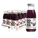 Pomona Organic Pure Black Cherry Juice, Cold Pressed Organic Juice, Non-GMO, No Sugar Added, Not from Concentrate, Gluten Free, Kosher Certified, Preservative Free 8.4 Ounce (Pack of 12),