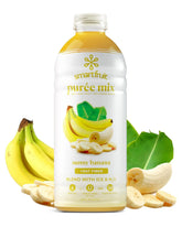 Smartfruit Sunny Banana + Oat Fiber – 100% Real Fruit Purée with Banana, Apple & Pineapple – Great for Smoothies, Juice, Yogurt, Cocktails, Teas & More – High in Vitamin A – 48oz
