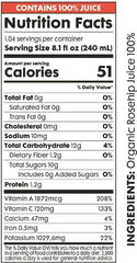 Pomona Organic Juices Pure Rosehip Juice, 8.4 Ounce Bottle (Pack of 12), Cold Pressed Organic Juice, Non-GMO, No Sugar Added, Not from Concentrate, Gluten Free, Kosher Certified, Preservative Free