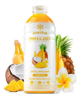 Smartfruit Aloha Pineapple + Prebiotic – 100% Real Fruit Purée with Pineapple, Banana, Apple & Coconut – Great for Smoothies, Juice, Yogurt, Cocktails, Teas – High in Vitamin A – 48oz