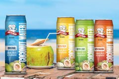 Amy & Brian Pure Coconut Water with Pulp, Non-GMO, No Sugar Added, Refreshing and Hydrating Real Coconut Water, 17.5 Fl Oz (Pack of 12)