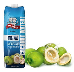 Amy & Brian Pure Coconut Water, 1 Liter (Pack of 6) | Non-GMO & No Added Sugar