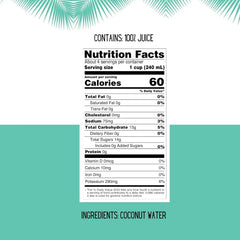 Little Palm - Pure Coconut Water, Made from Young Coconuts, No Sugar Added, Non-GMO, Natural Hydration, Electrolytes, 16.9 fl oz, Packaging May Vary (24-Pack, Original)